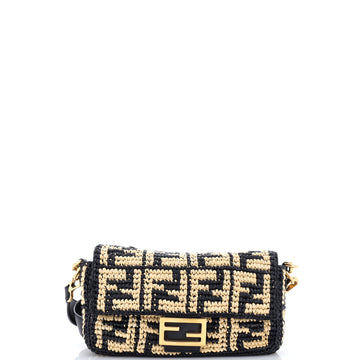 Fendi Baguette NM Bag Zucca Raffia Medium