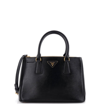 Prada Double Zip Lux Tote Saffiano Leather Medium