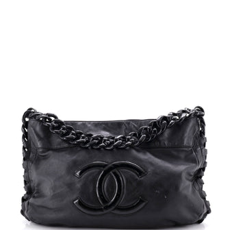 Chanel Resin Modern Chain Hobo Calfskin Medium