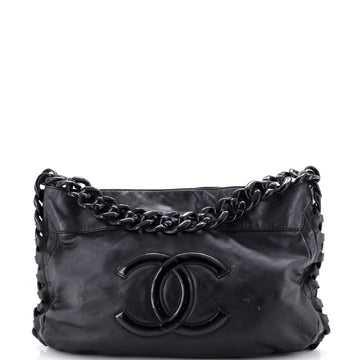 Chanel Resin Modern Chain Hobo Calfskin Medium