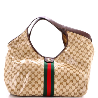 Gucci Giglio Tote GG Crystal Coated Canvas Large