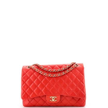 Chanel Vintage Classic Single Flap Bag Quilted Lambskin Maxi