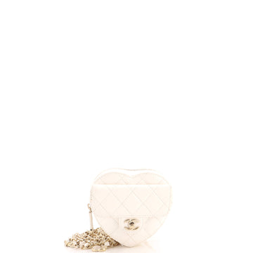 Chanel CC in Love Heart Belt Bag Quilted Lambskin