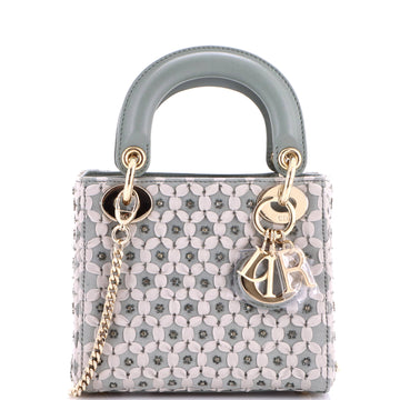 Christian Dior Lady Dior Chain Bag Embellished Satin Mini