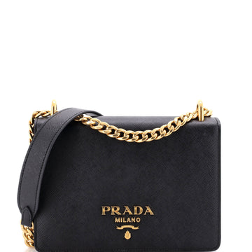 Prada Chain Flap Bag Saffiano Leather Small