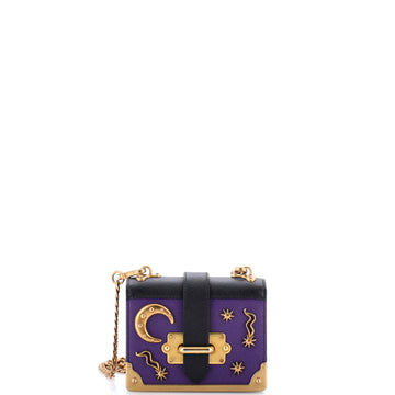 Prada Cahier Crossbody Bag Embellished Leather Micro
