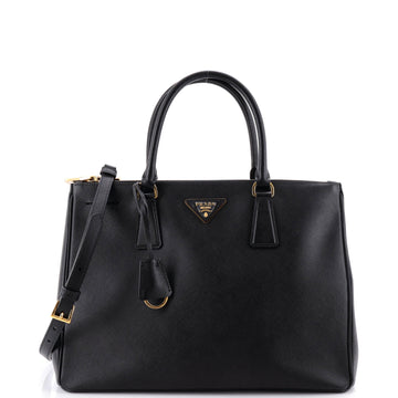 Prada Double Zip Lux Tote Saffiano Leather Medium