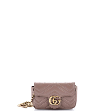 Gucci GG Marmont Flap Bag Matelasse Leather Super Mini