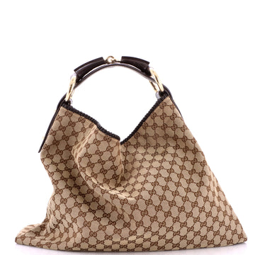 Gucci Horsebit Hobo GG Canvas Large
