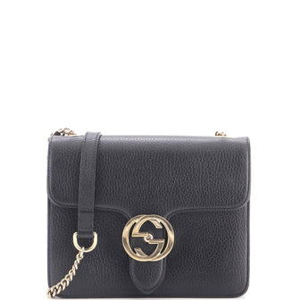 Gucci Interlocking Shoulder Bag Leather Small