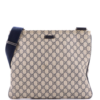 Gucci Zip Top Messenger Bag GG Coated Canvas Large