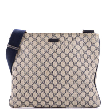 Gucci Zip Top Messenger Bag GG Coated Canvas Large