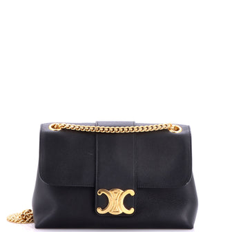 Celine Victoire Flap Shoulder Bag Leather Medium