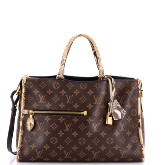 Louis Vuitton Popincourt NM Handbag Monogram Canvas with Python MM