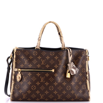 Louis Vuitton Popincourt NM Handbag Monogram Canvas with Python MM