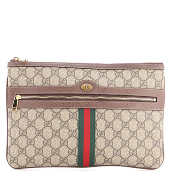 Gucci Ophidia Zip Pouch GG Coated Canvas Large