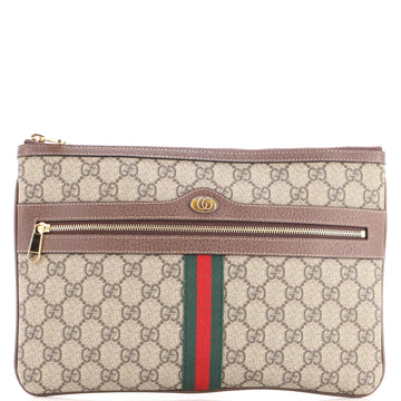 Gucci Ophidia Zip Pouch GG Coated Canvas Large