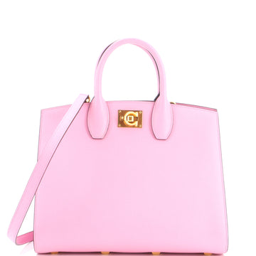 Salvatore Ferragamo Studio Box Satchel Leather Medium