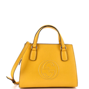 Gucci Soho Convertible Top Handle Satchel Leather Small
