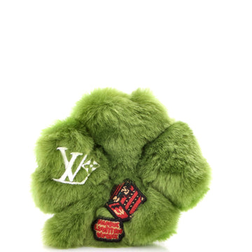 Louis Vuitton LV Lucky Trefoil Bag Charm Patch Embellished Velvet