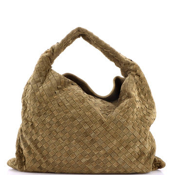Bottega Veneta Hop Hobo Intrecciato Suede Large