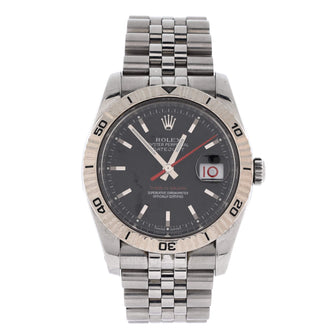 Rolex Oyster Perpetual Datejust Turn-O-Graph Automatic Watch Stainless Steel and White Gold 36