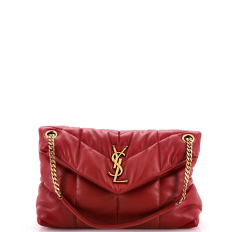 Saint Laurent Loulou Puffer Shoulder Bag Quilted Leather Small