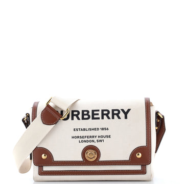Burberry Note Crossbody Bag Canvas with Leather Medium