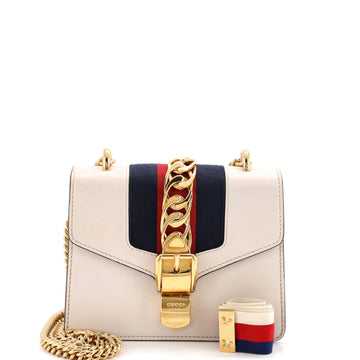 Gucci Sylvie Chain Shoulder Bag Leather Mini
