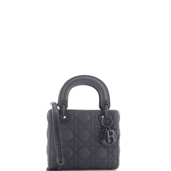 Christian Dior Ultra Matte Lady Dior Chain Bag Cannage Quilt Calfskin Mini