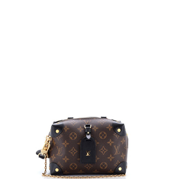Louis Vuitton Petite Malle Souple Handbag Monogram Canvas with Leather
