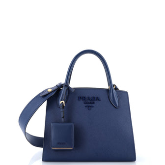 Prada Monochrome Tote Saffiano with City Calf Small