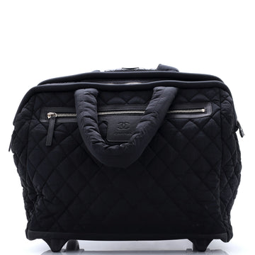 Chanel Coco Cocoon Rolling Trolley Quilted Nylon