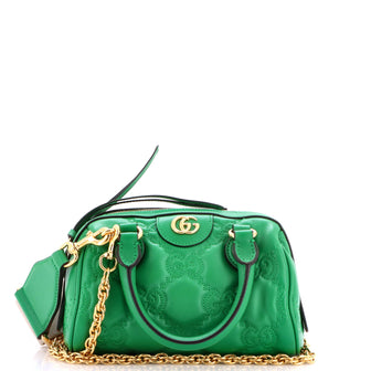 Gucci Ophidia Convertible Boston Top Handle Bag GG Matelasse Leather Mini