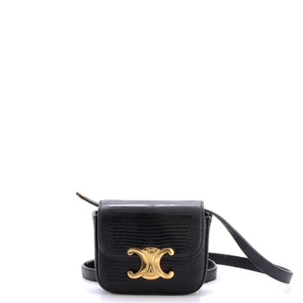 Celine Claude Shoulder Bag Lizard Mini
