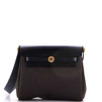 Hermes Herbag Zip Toile and Leather 20