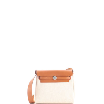 Hermes Herbag Zip Toile and Leather 20