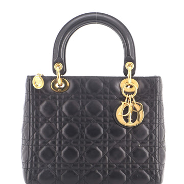 Christian Dior Lady Dior Bag Cannage Quilt Lambskin Medium