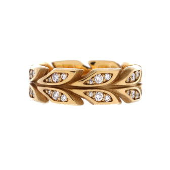 Tiffany & Co. Victoria Vine Band Ring 18K Yellow Gold with Diamonds 6mm