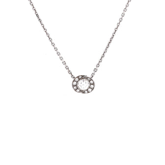 Bvlgari Incontro D'amore Slide Pendant Necklace 18K White Gold with Diamonds