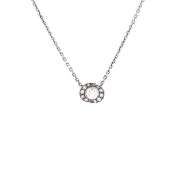 Bvlgari Incontro D'amore Slide Pendant Necklace 18K White Gold with Diamonds