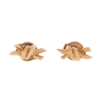 Tiffany & Co. Knot Stud Earrings 18K Rose Gold Small