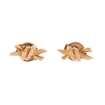 Tiffany & Co. Knot Stud Earrings 18K Rose Gold Small