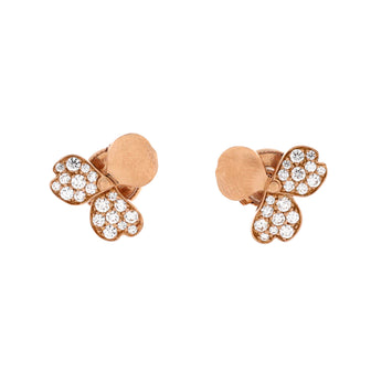Tiffany & Co. Paper Flowers Stud Earrings 18K Rose Gold and Diamonds