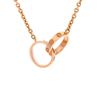 Cartier Love Interlocking Necklace 18K Rose Gold