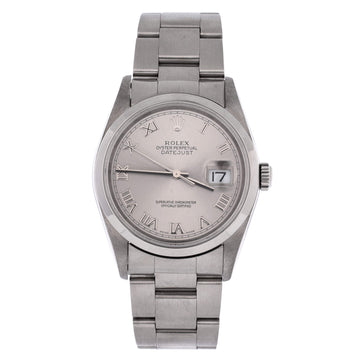 Rolex Oyster Perpetual Datejust Automatic Watch Stainless Steel 36