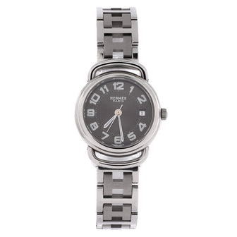 Hermes Pullman Quartz Watch Stainless Steel 25