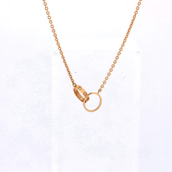 Cartier Love Interlocking Necklace 18K Rose Gold