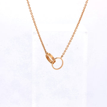 Cartier Love Interlocking Necklace 18K Rose Gold