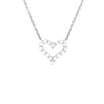 Tiffany & Co. Heart Pendant Necklace Platinum with Diamonds Mini